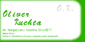 oliver kuchta business card